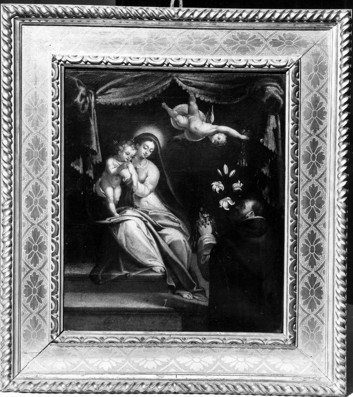 Madonna con Bambino e San Domenico (dipinto) - ambito emiliano (inizio sec. XVII)