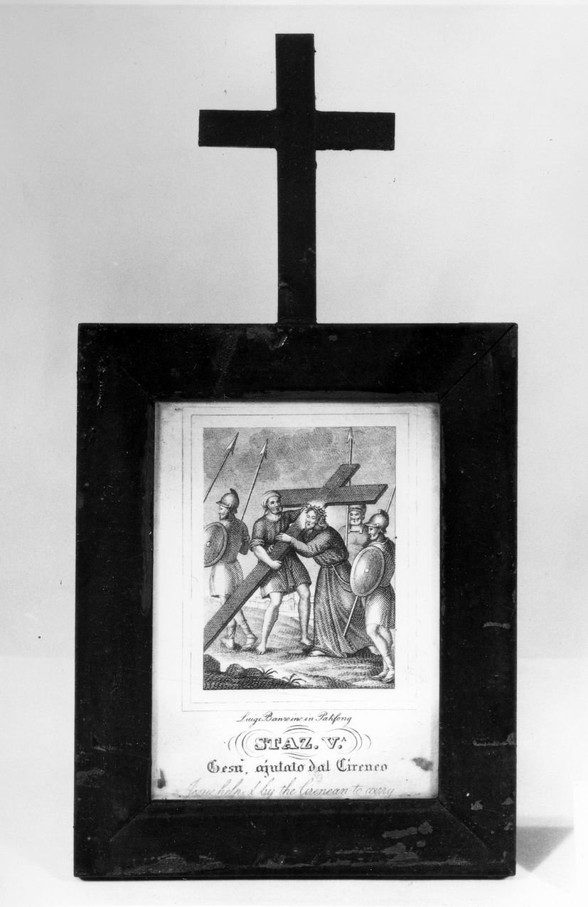 stazioni della Via Crucis (incisione, insieme) di Banzo Luigi (sec. XIX)