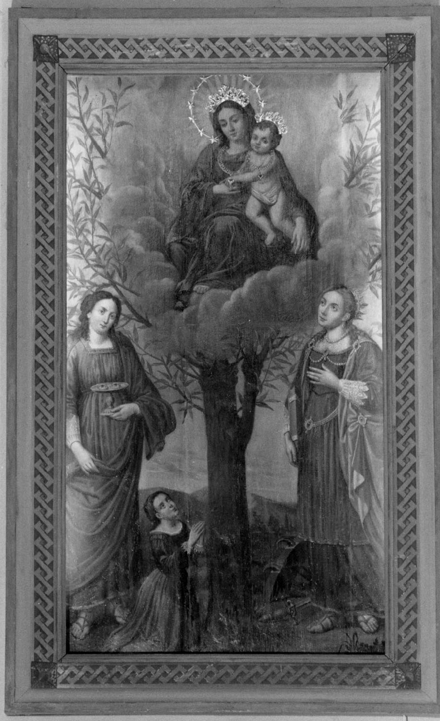 Madonna con Bambino e Santi (dipinto) - ambito ferrarese (prima metà sec. XVII)