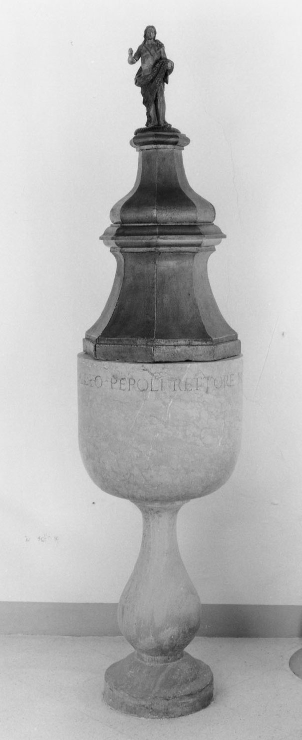 fonte battesimale - manifattura emiliana (sec. XVI, sec. XIX)