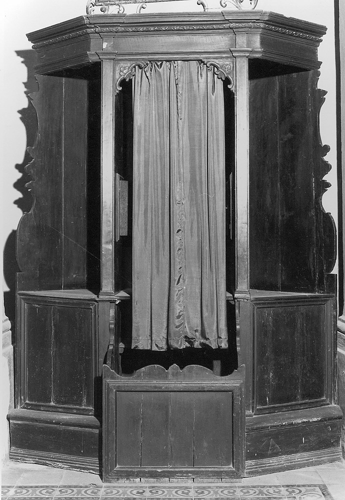 confessionale - manifattura emiliana (seconda metà sec. XIX)