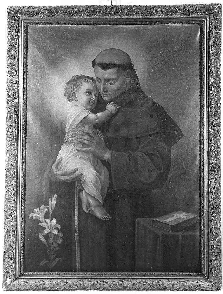 Sant'Antonio da Padova e Gesù Bambino (immagine devozionale) - produzione italiana (prima metà sec. XX)