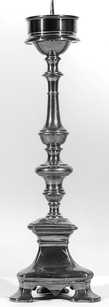 candeliere d'altare - manifattura emiliana (secc. XVIII/ XIX)