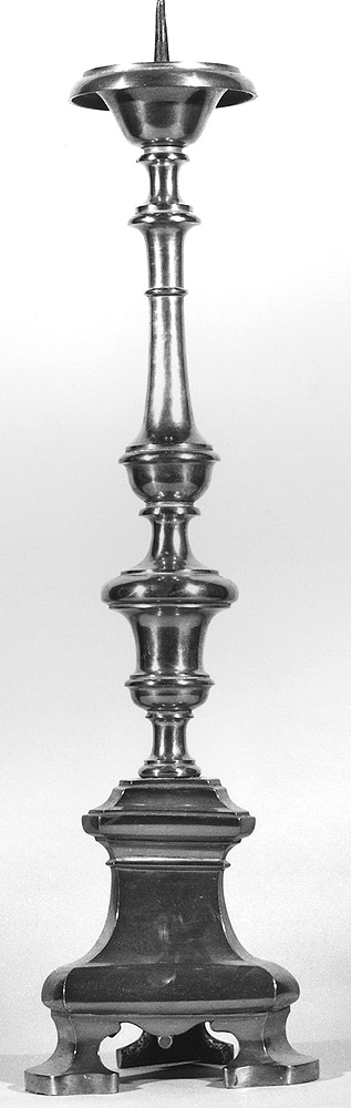 candeliere d'altare - manifattura emiliana (secc. XVIII/ XIX)