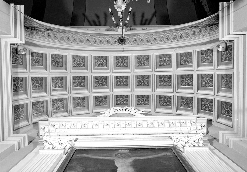 motivo decorativo a cassettoni con fiori (decorazione pittorica, complesso decorativo) - ambito emiliano (ultimo quarto sec. XIX)