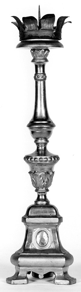 candeliere d'altare - produzione emiliana (sec. XX)