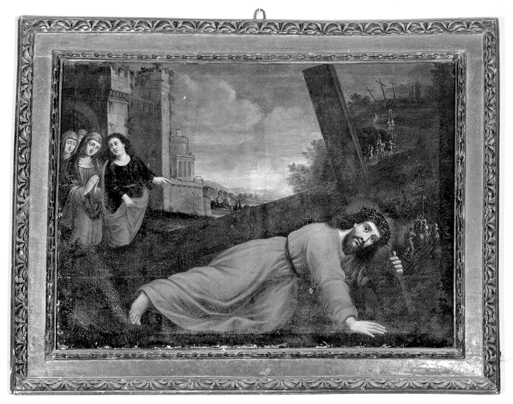 Cristo cade sotto la Croce (dipinto) - ambito emiliano (seconda metà sec. XVII)