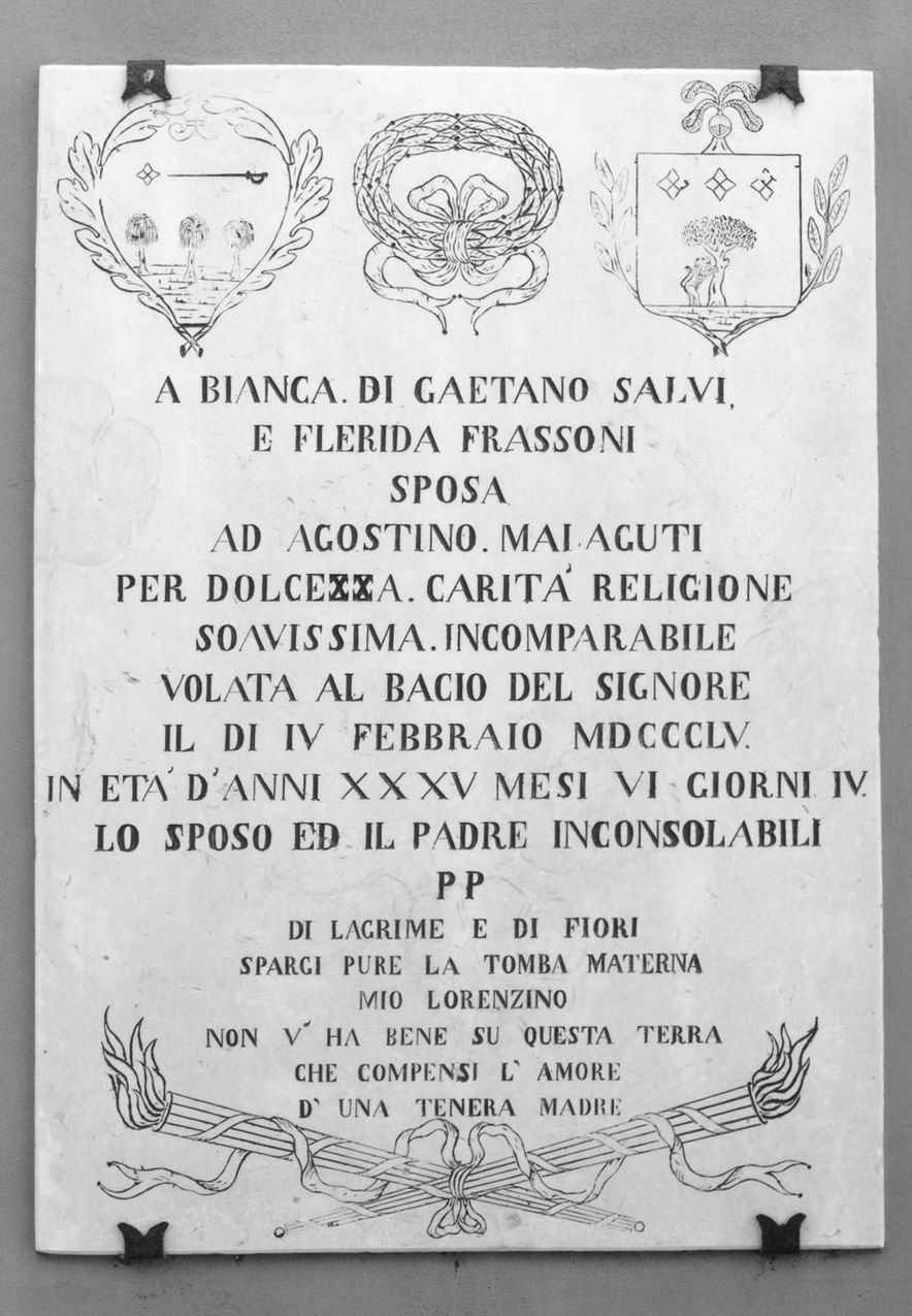 lapide tombale - manifattura emiliana (sec. XIX)