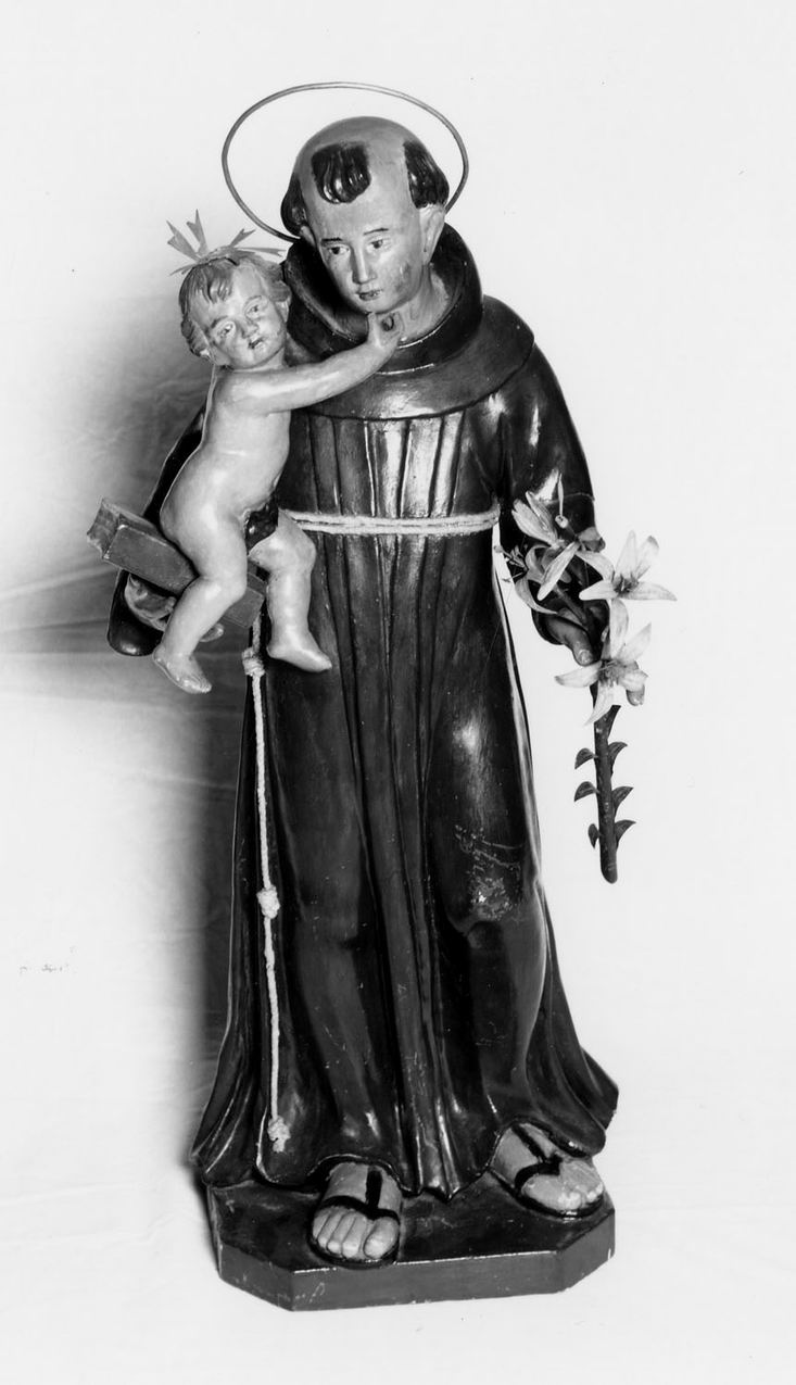 Sant'Antonio da Padova (statuetta) - manifattura emiliana (secc. XVIII/ XIX)