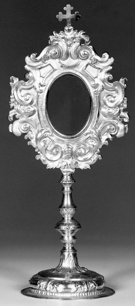 reliquiario - a ostensorio - produzione emiliana (prima metà sec. XVIII)
