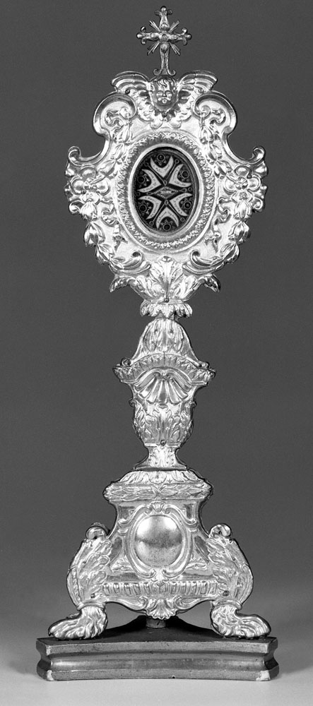reliquiario - a ostensorio - produzione emiliana (metà sec. XIX)