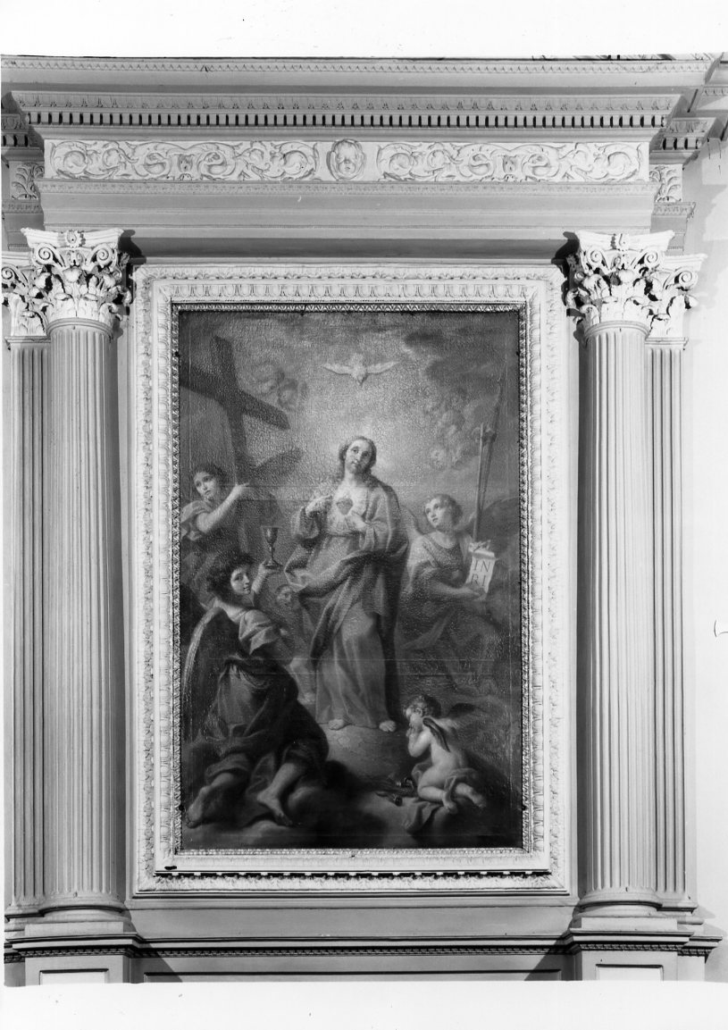 Sacro Cuore di Gesù (pala d'altare) di Calvi Jacopo Alessandro detto Sordino (sec. XVIII)
