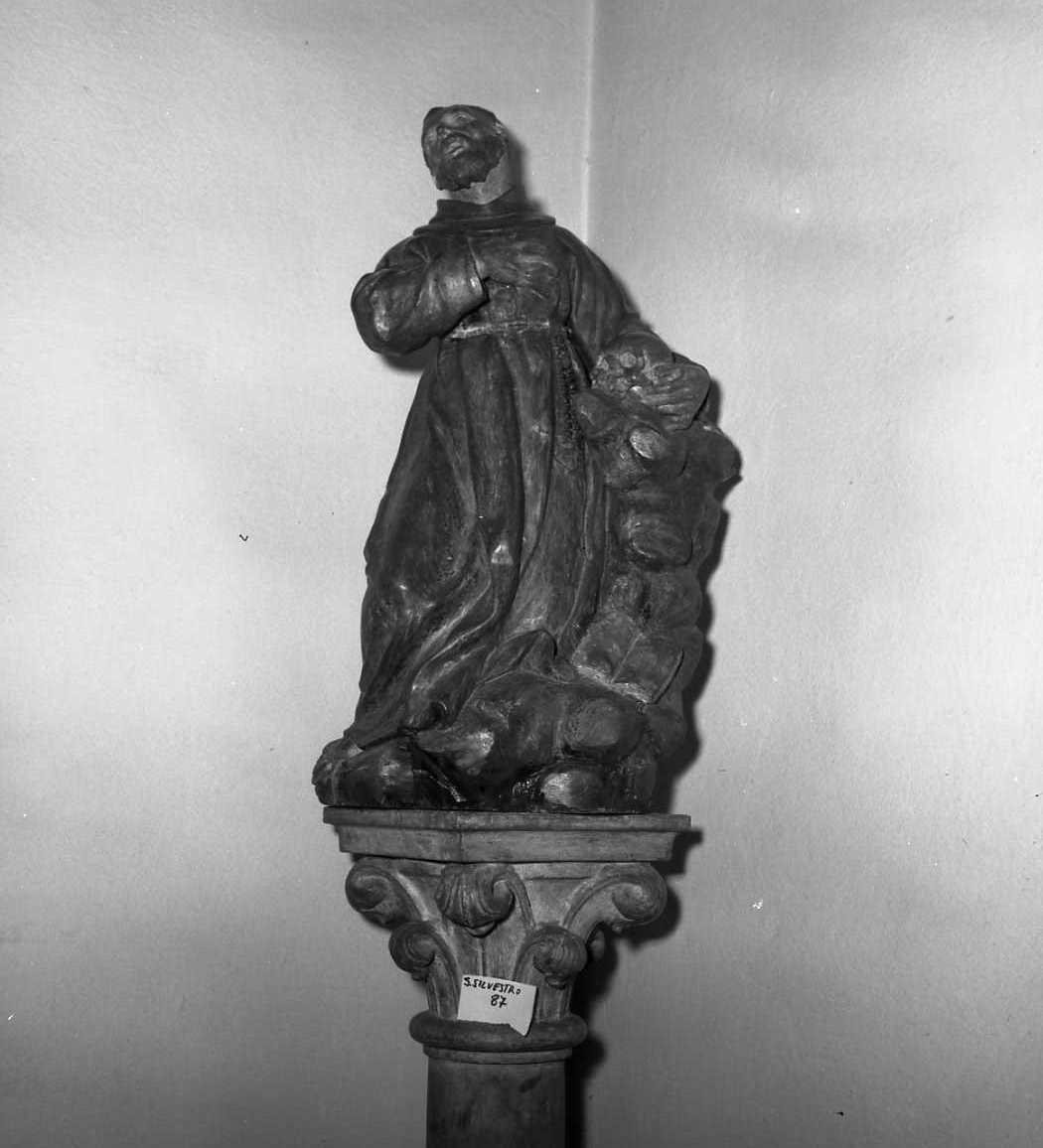 San Francesco d'Assisi (statua) di Mazza Giuseppe Maria (attribuito) (sec. XVIII)