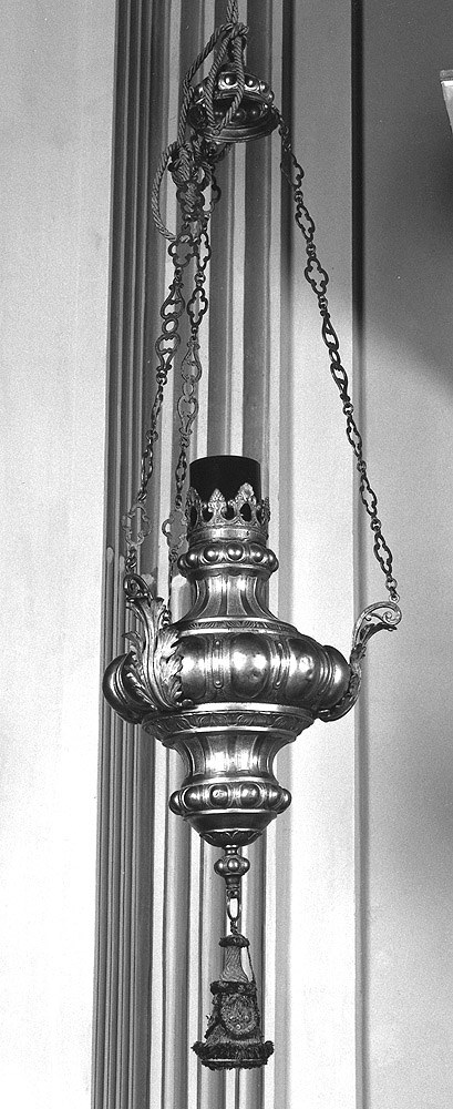 lampada pensile - produzione emiliana (primo quarto sec. XX)