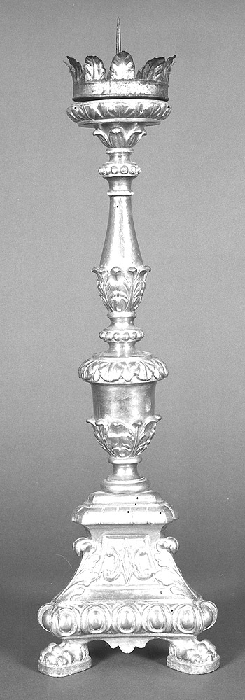 candeliere d'altare - produzione emiliana (metà sec. XIX)