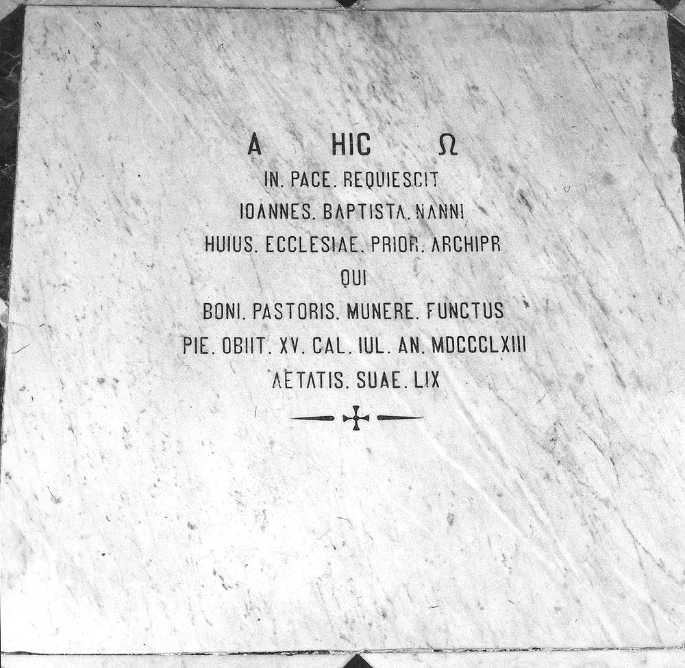 lapide tombale - produzione emiliana (sec. XIX)