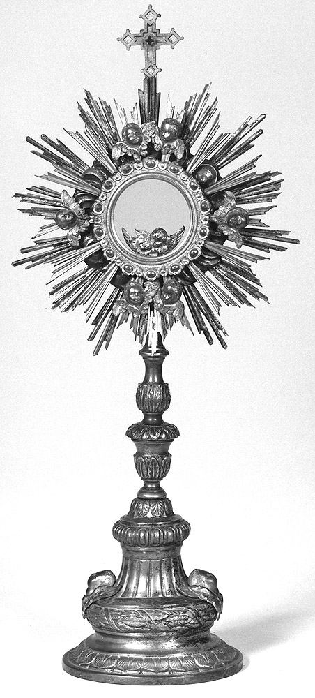 ostensorio - a raggiera - manifattura emiliana (sec. XVIII)