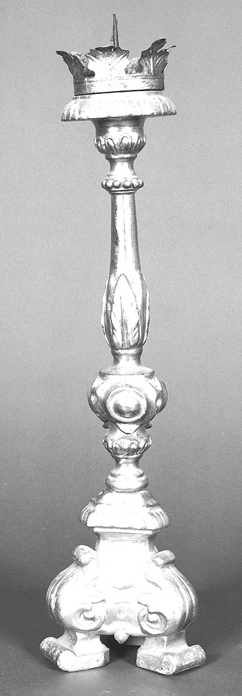 candeliere d'altare - produzione emiliana (seconda metà sec. XVIII)