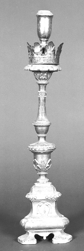 candeliere d'altare - produzione emiliana (prima metà sec. XIX)
