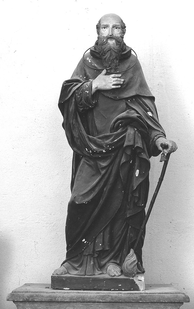 Sant'Antonio Abate (statua) - ambito emiliano (sec. XIX)