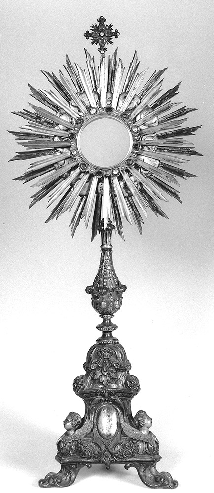 ostensorio - a raggiera - manifattura emiliana (metà sec. XIX)