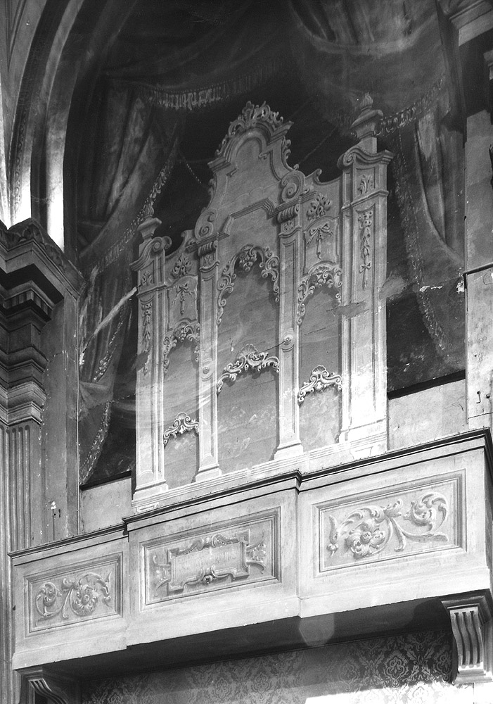 finta mostra d'organo (decorazione pittorica) - ambito emiliano (secc. XIX/ XX)