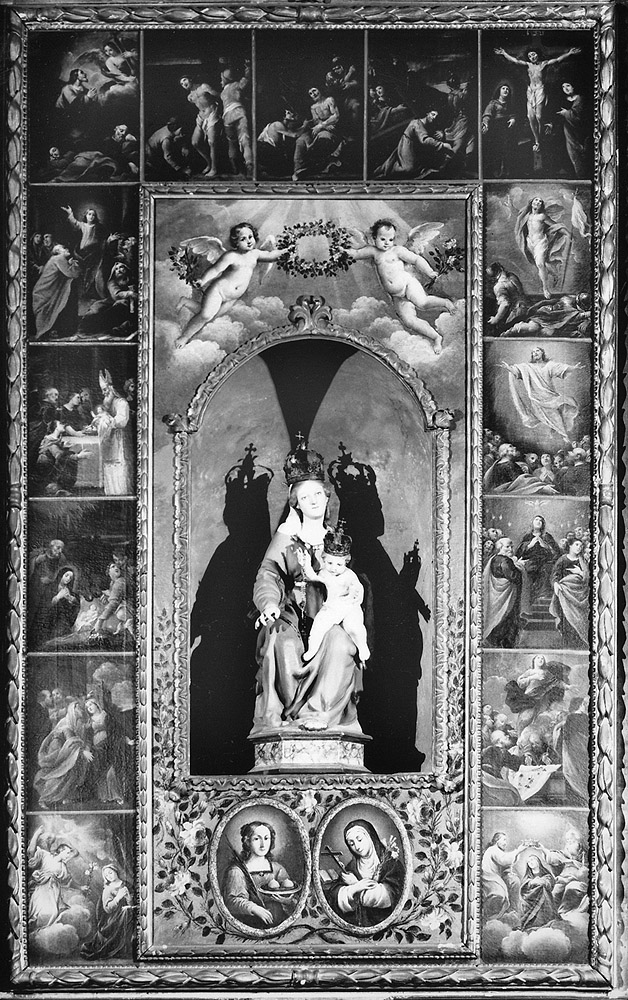 misteri del rosario con Sant'Agata e Santa Margherita (dipinto, ciclo) di Donducci Giovanni Andrea detto Mastelletta (attribuito) (prima metà sec. XVII)
