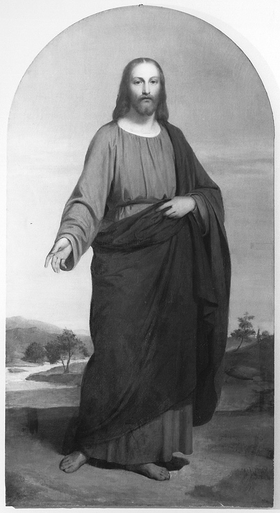 Cristo redentore (dipinto, elemento d'insieme) di Malatesta Adeodato (sec. XIX)