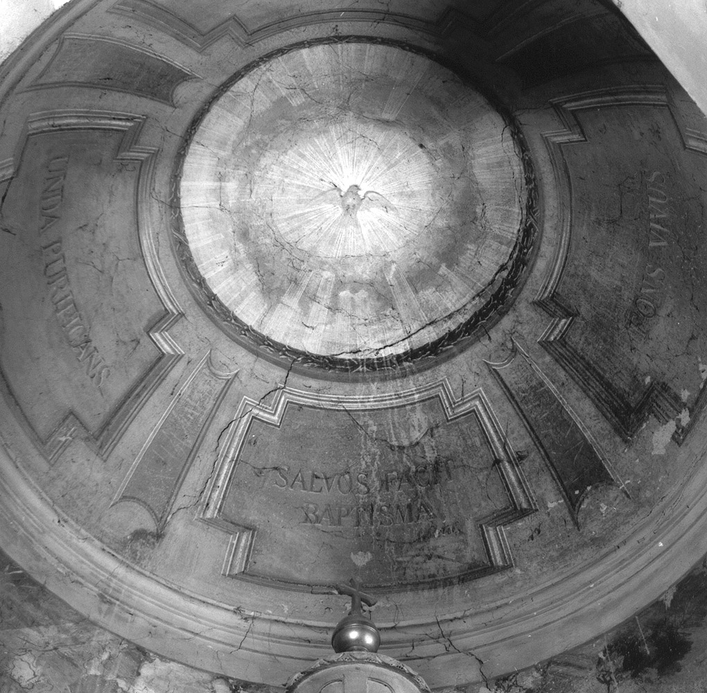 Colomba dello Spirito Santo, motivo decorativo geometrico (decorazione pittorica) - ambito emiliano (primo quarto sec. XX)