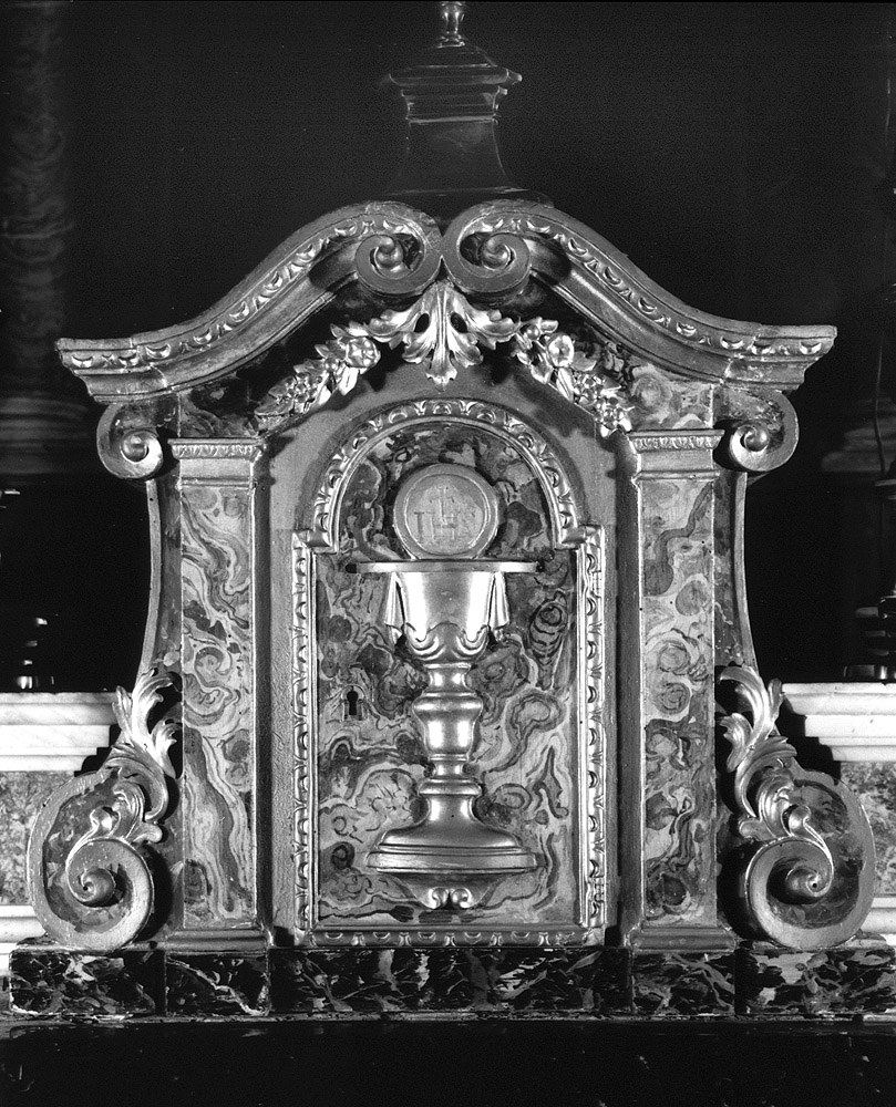 tabernacolo - a frontale architettonico - bottega emiliana (seconda metà sec. XVIII)