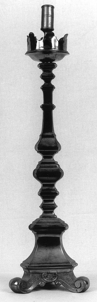 candeliere d'altare - bottega emiliana (metà sec. XVIII)