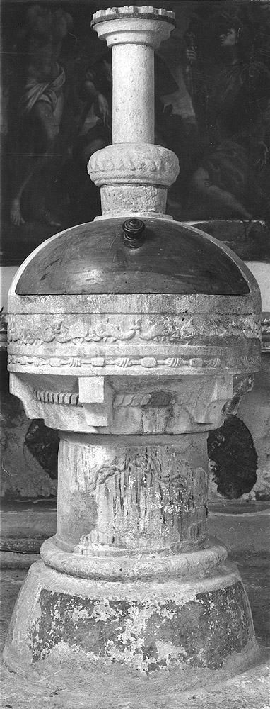 fonte battesimale - ambito longobardo (secc. VII/ VIII)