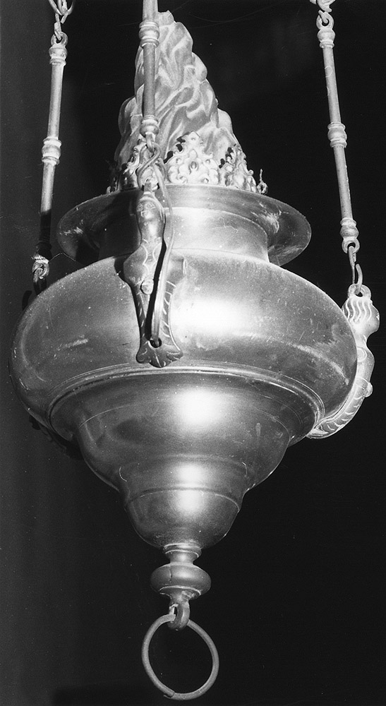 lampada pensile - bottega emiliana (prima metà sec. XX)