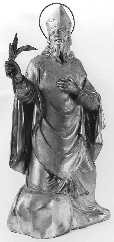 Santo vescovo (statuetta devozionale) - bottega emiliana (prima metà sec. XIX)