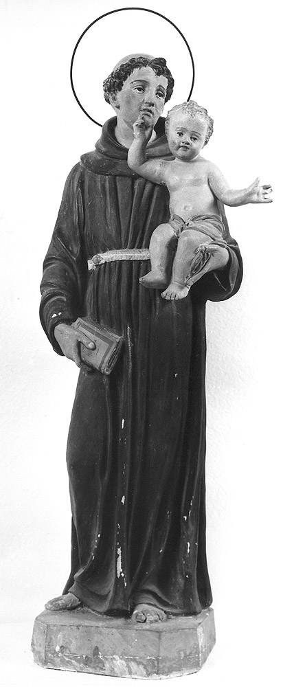 Sant'Antonio da Padova con il bambino (statua) - bottega emiliana (prima metà sec. XIX)
