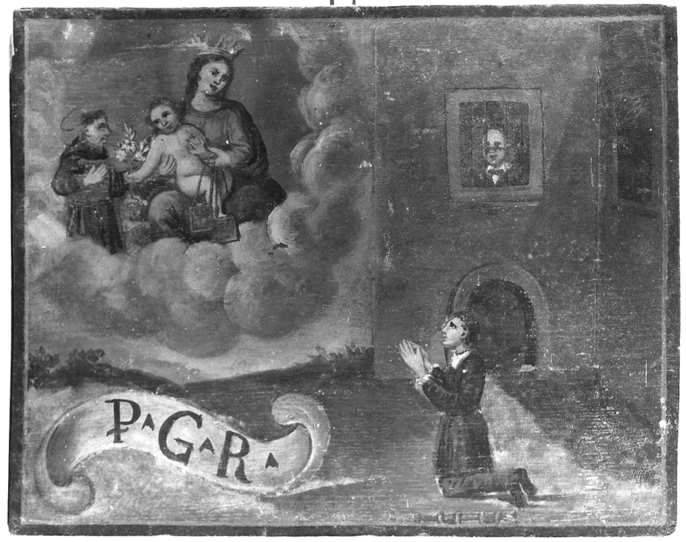 Miracolo della Madonna del Carmelo (ex voto) - ambito bolognese (prima metà sec. XIX)