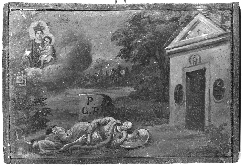 Miracolo della Madonna del Carmelo (ex voto) - ambito bolognese (seconda metà sec. XIX)