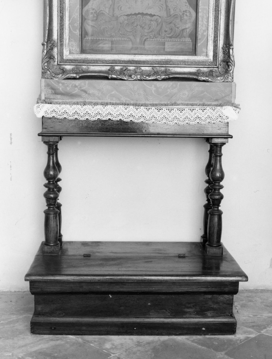 inginocchiatoio - manifattura emiliana (secc. XVIII/ XIX)