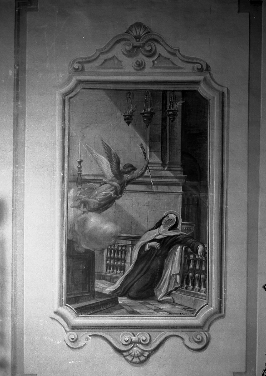 un angelo appare alla Beata Maria degli Angeli (dipinto) di Pagliarini Augusto (sec. XX)