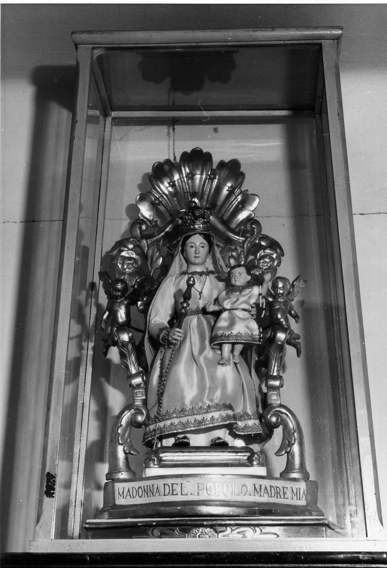 Madonna del popolo, Madonna con Bambino in trono (statuetta devozionale) - bottega emiliana (seconda metà sec. XVIII)