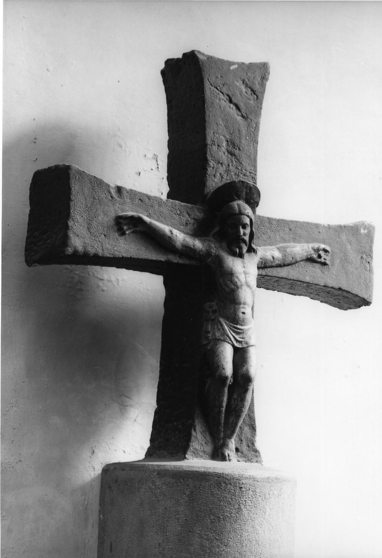 croce con Cristo crocifisso (scultura) - bottega bolognese (sec. XV)