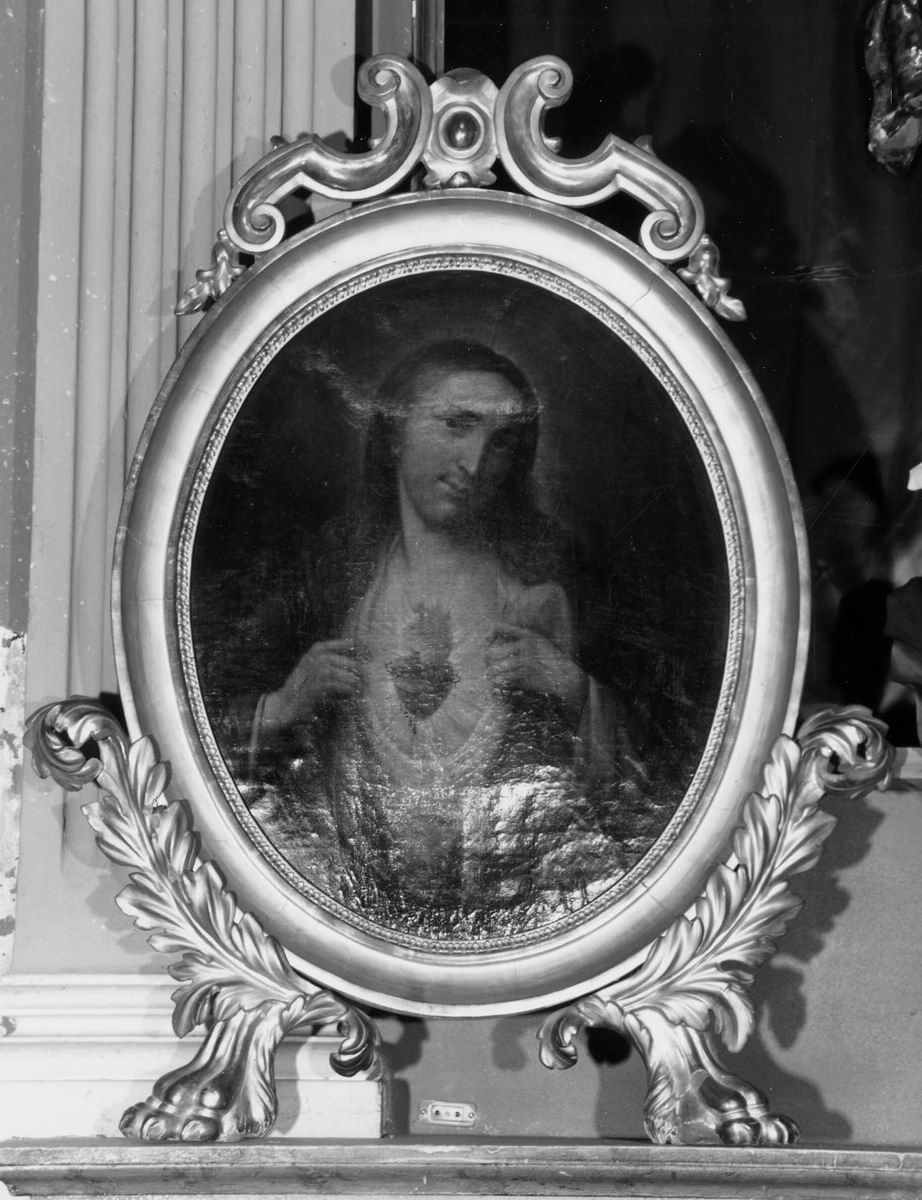 Sacro Cuore di Gesù (quadro d'altare) - manifattura emiliana (metà sec. XIX)