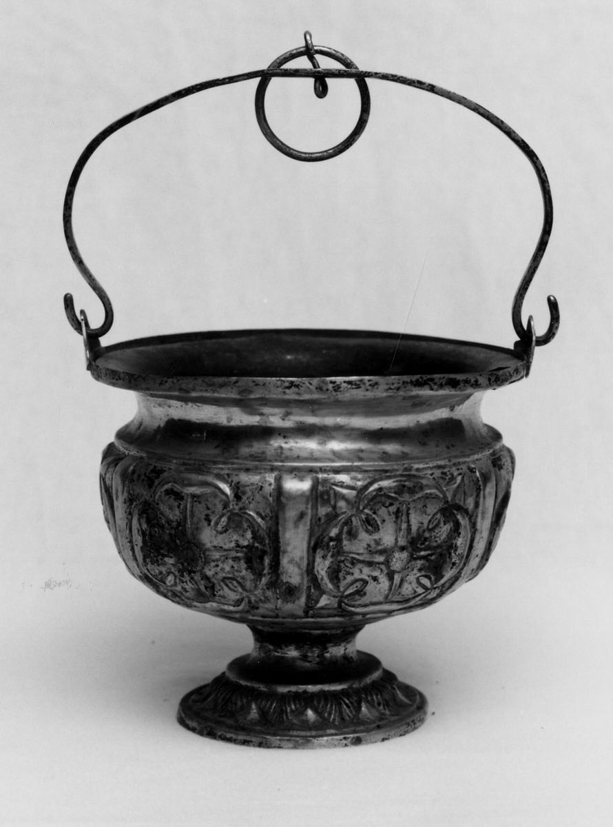 secchiello per l'acqua benedetta - manifattura emiliana (seconda metà sec. XIX)