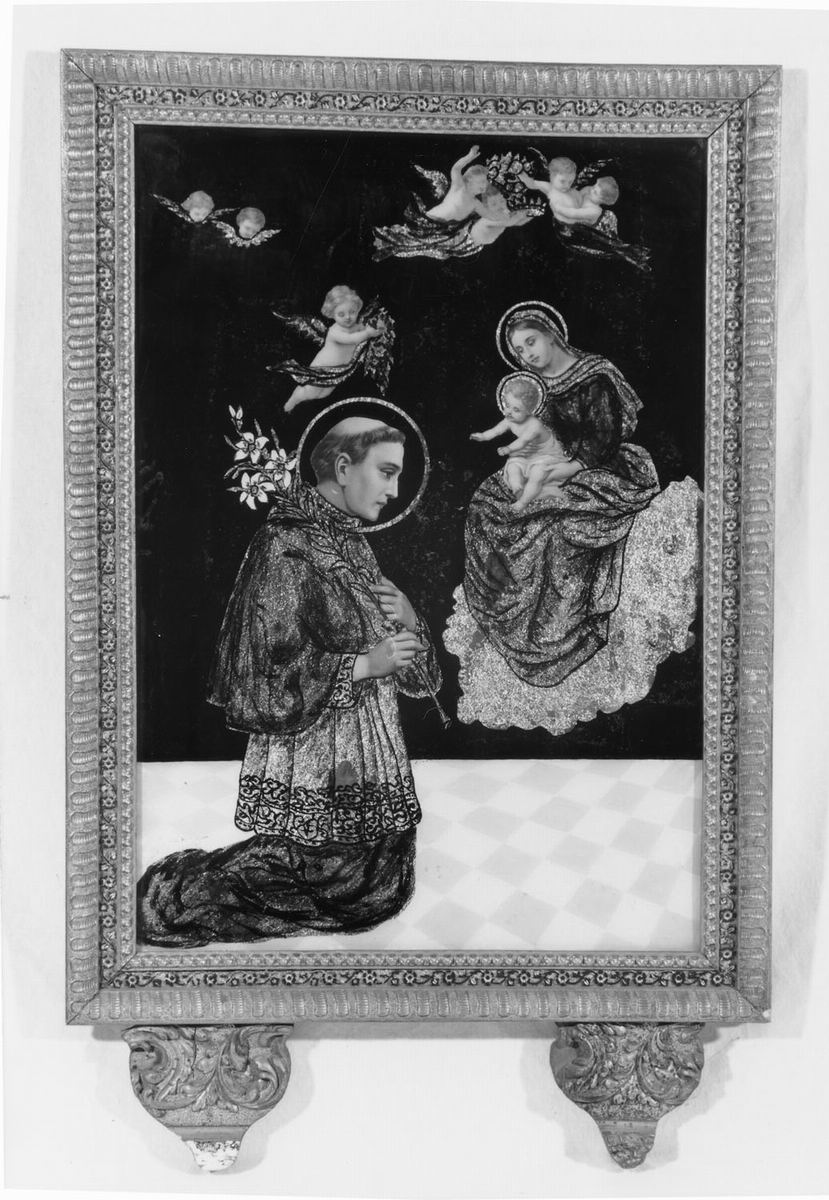 apparizione della Madonna con Bambino a Sant'Antonio da Padova (quadro d'altare) - manifattura emiliana (secc. XIX/ XX)