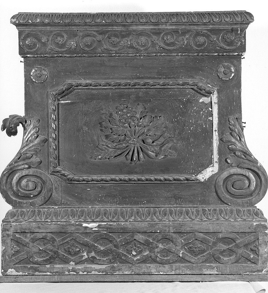 monogramma mariano (base processionale) - manifattura emiliana (sec. XIX)