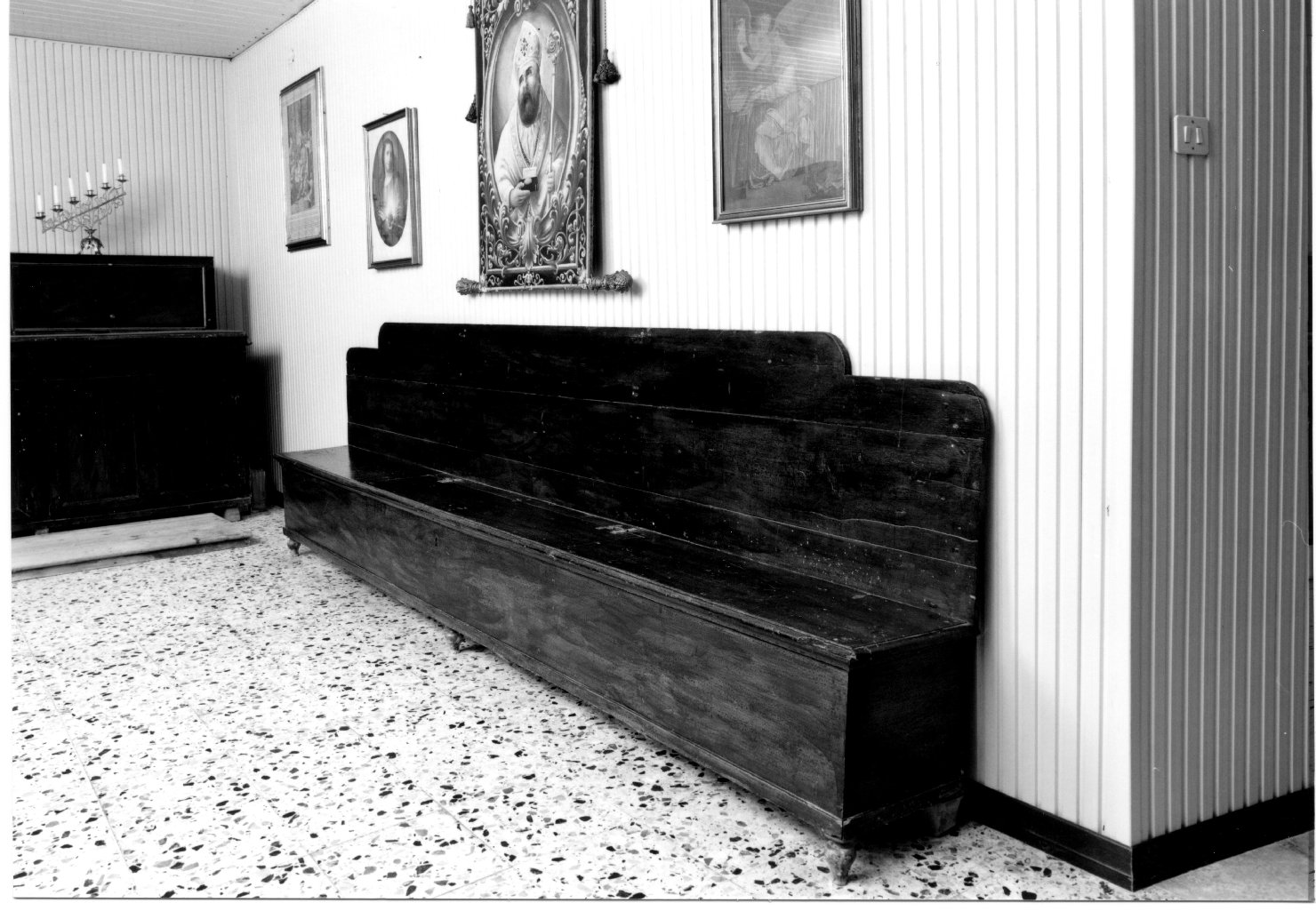 panca - manifattura ferrarese (seconda metà sec. XIX)