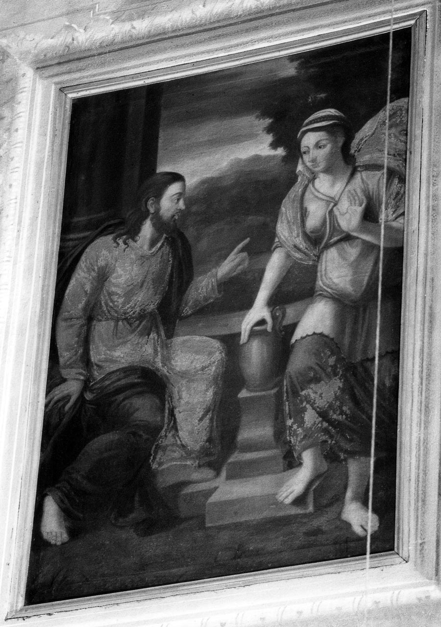 Cristo e la samaritana al pozzo (dipinto) - ambito bolognese (inizio sec. XVII)