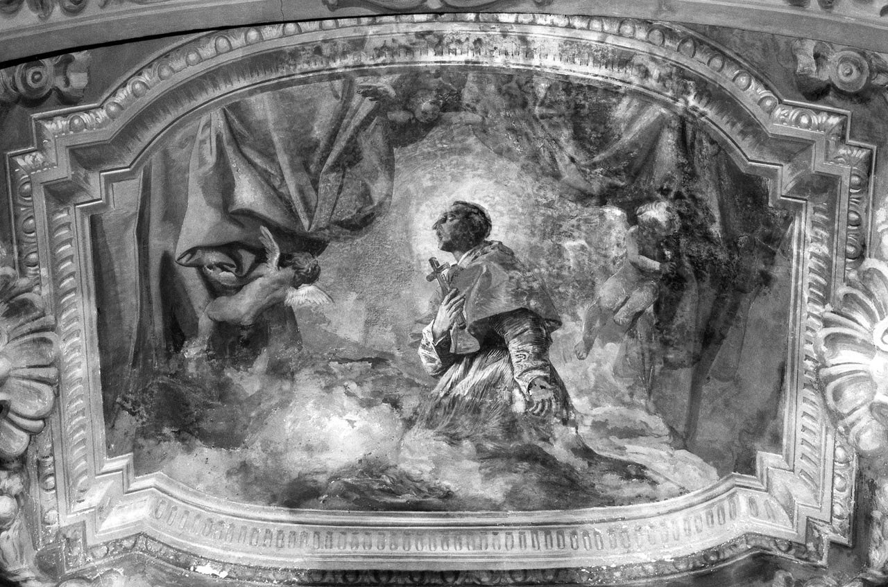 Gloria di San Carlo Borromeo (dipinto) di Muzzi Antonio, Ravegnani Giuseppe (seconda metà sec. XIX)