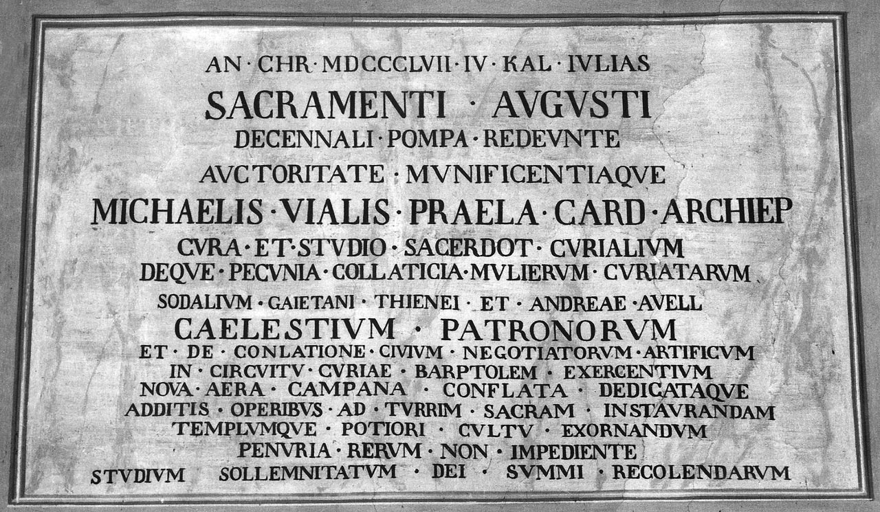 lapide - bottega bolognese (metà sec. XIX)