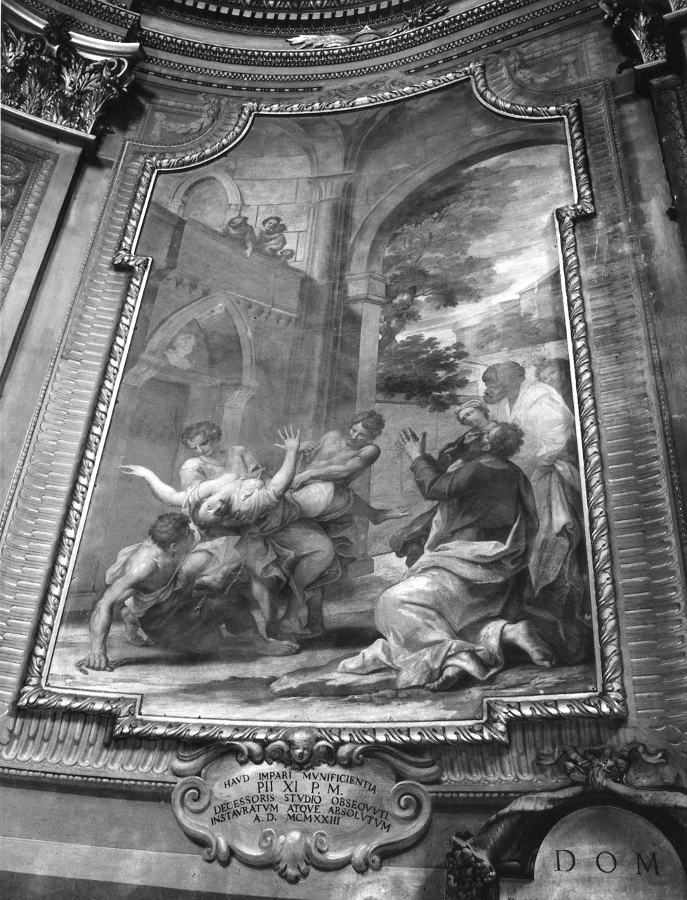 San Bartolomeo libera dal demonio (dipinto) di Franceschini Marcantonio, Quaini Luigi (fine sec. XVII)